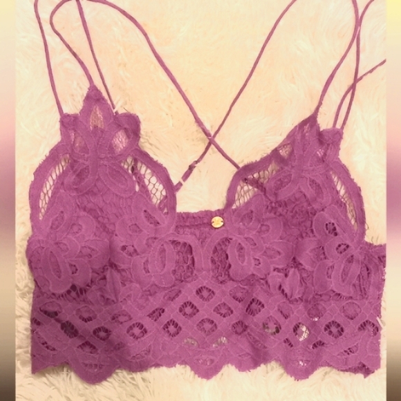 Free People Adella Bralette Purple - Picture 2 of 3